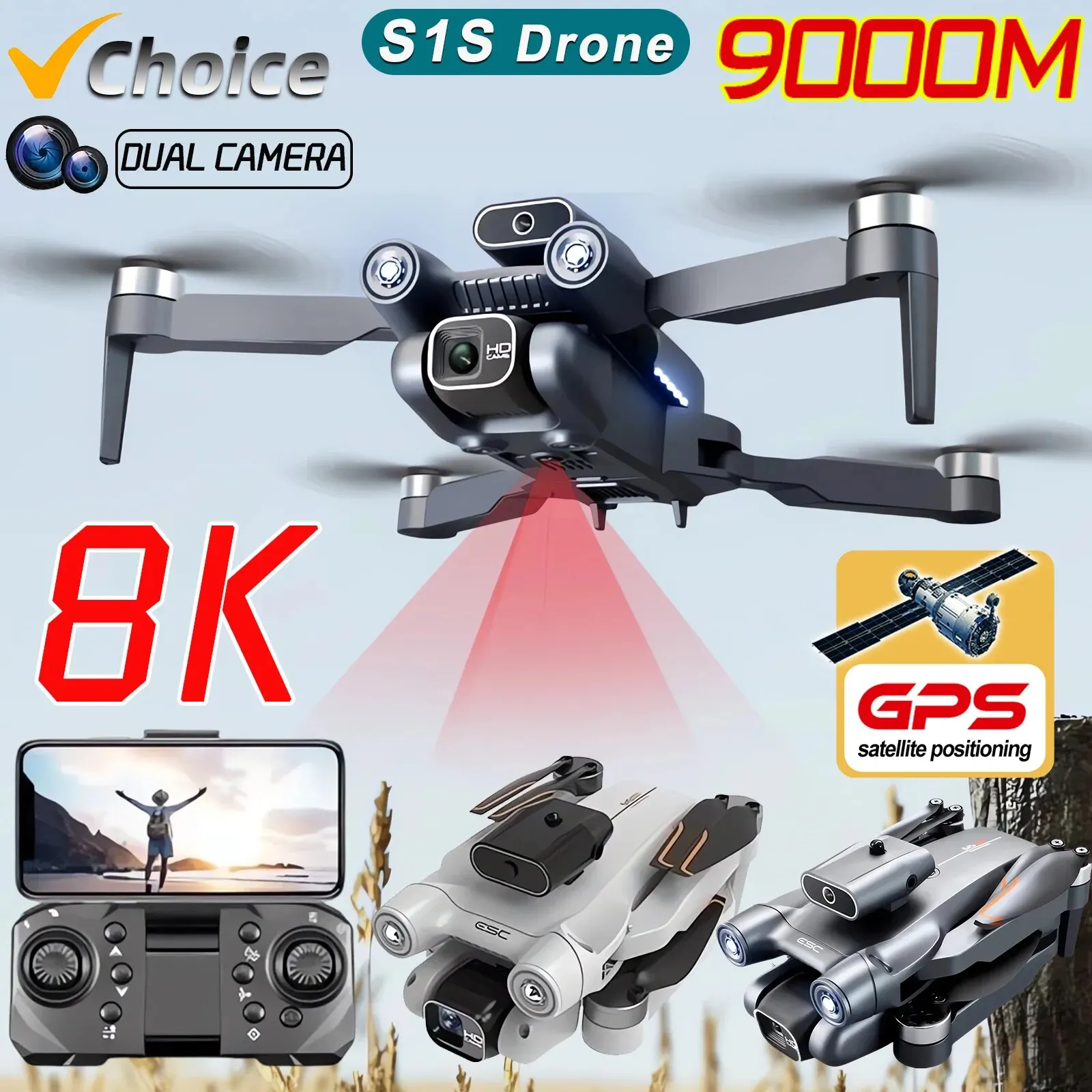 New S1S 5G GPS Drone Camera 8K - Drone Gimbal Brushless recensione e prezzo