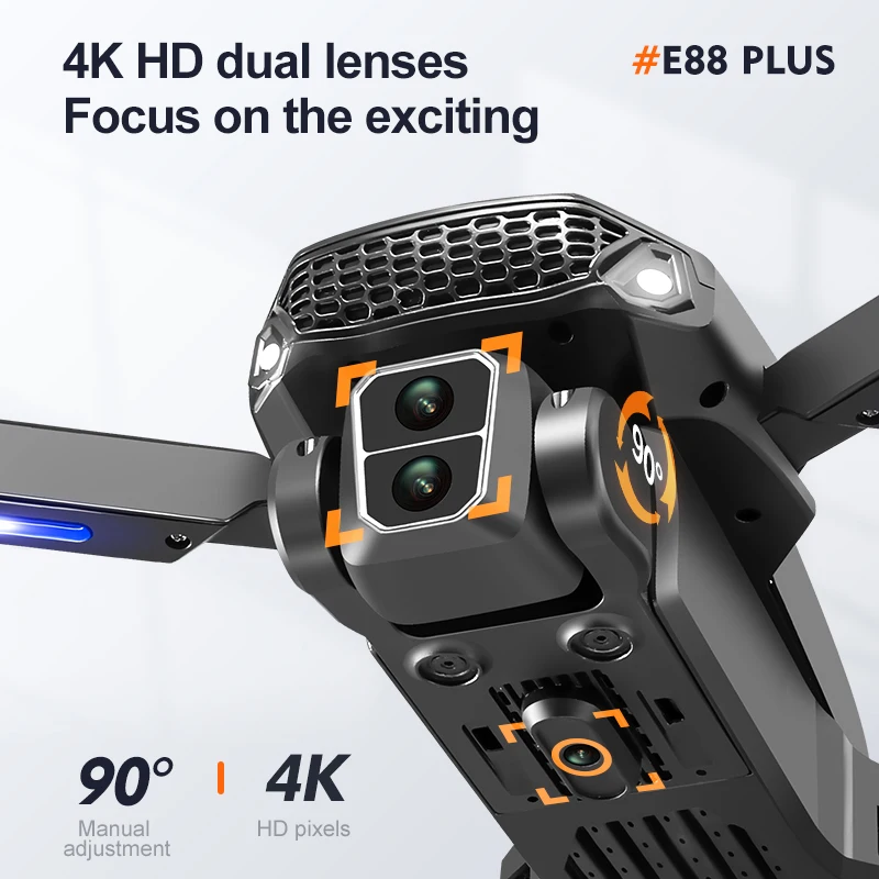 New E88 Plus Quadcopter Drone: - Drone Gimbal Brushless recensione e prezzo