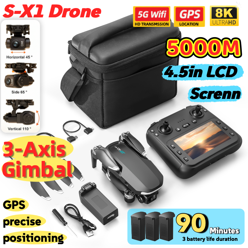 S-X1 MAX GPS Drone with 3-Axis - Drone Gimbal 3 Axis recensione e prezzo