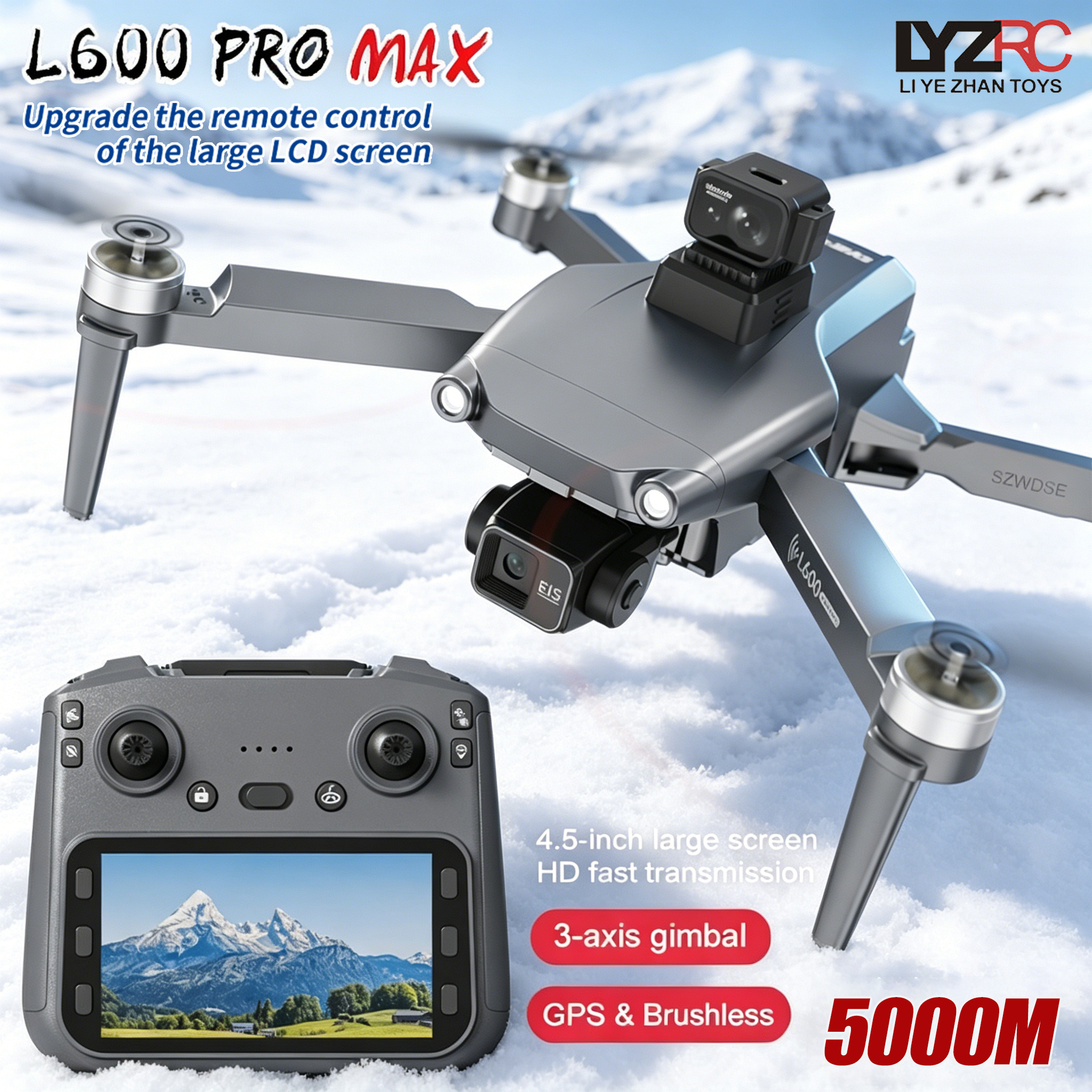 L600 MAX GPS Drone Professiona - Drone Gimbal 3 Axis recensione e prezzo